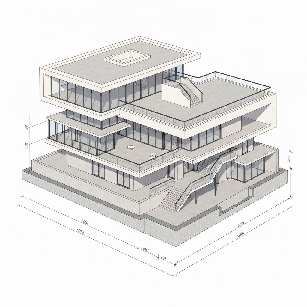 Modern architecture blueprint